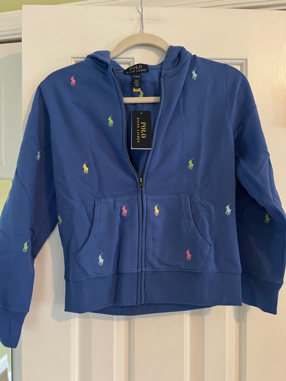 Polo by Ralph Lauren Embroidered Zip-Up Hoodie.NWT. Child’s size Medium (10-12)